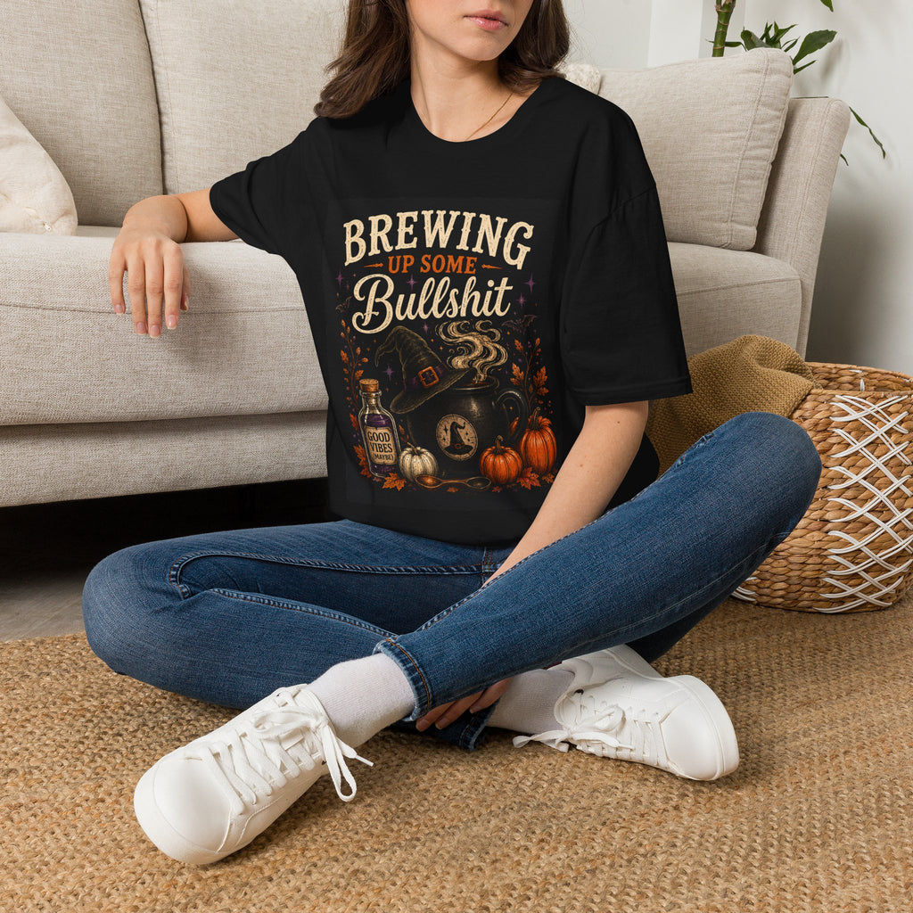 Brewing Up Some Bullshit T-Shirt — Funny Halloween Pumpkin Potion Tee