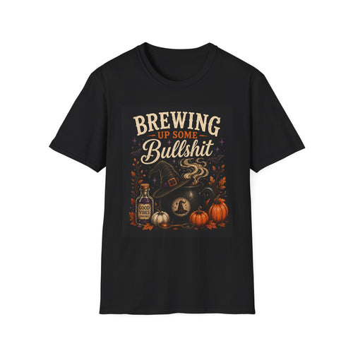 Brewing Up Some Bullshit T-Shirt — Funny Halloween Pumpkin Potion Tee