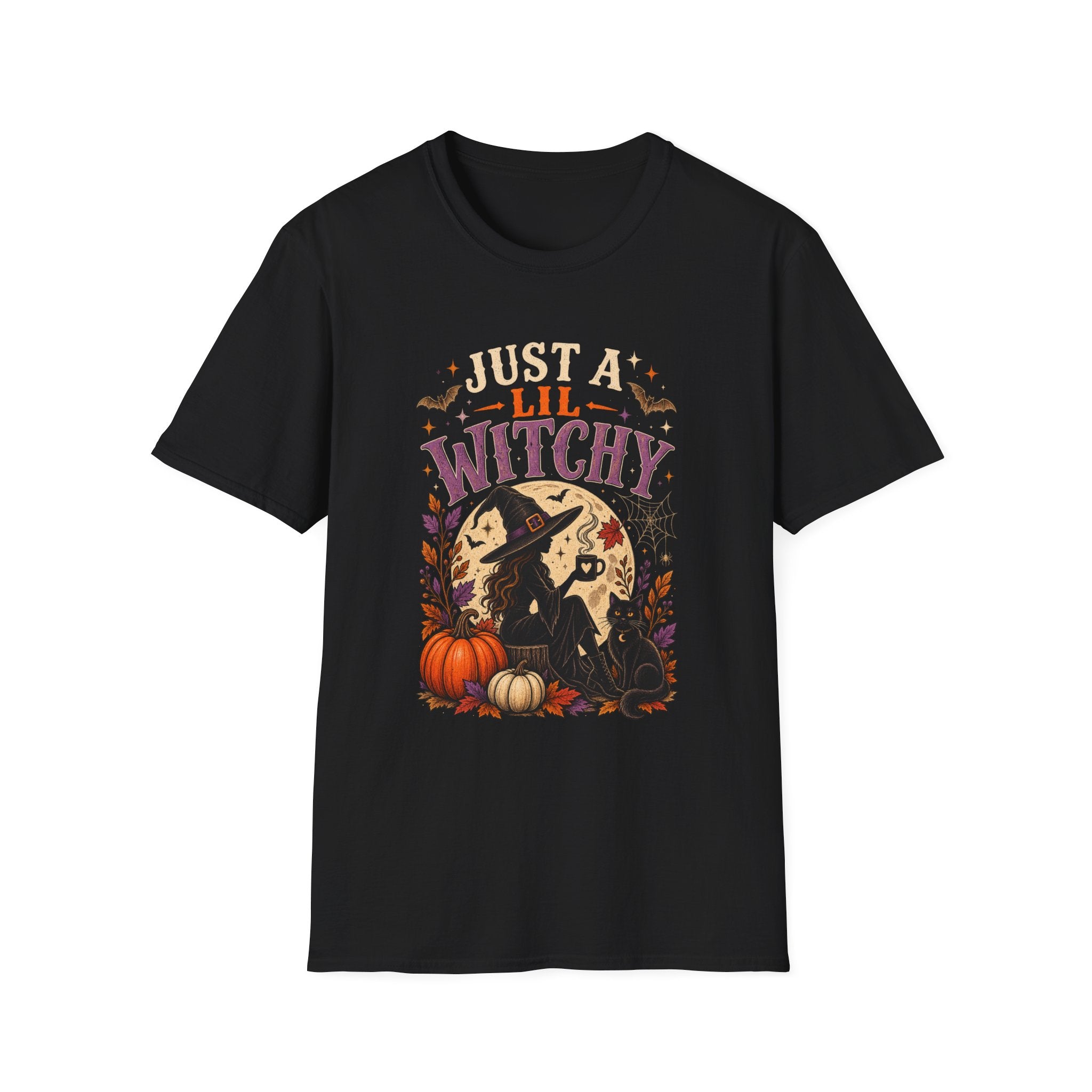 Just A Lil Witchy T-Shirt — Cute Halloween Witch Graphic Tee