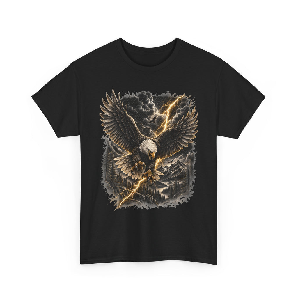 Bald Eagle Graphic Tee | Storm Lightning Eagle Shirt | Mountain Wilderness Outdoors Unisex T-Shirt